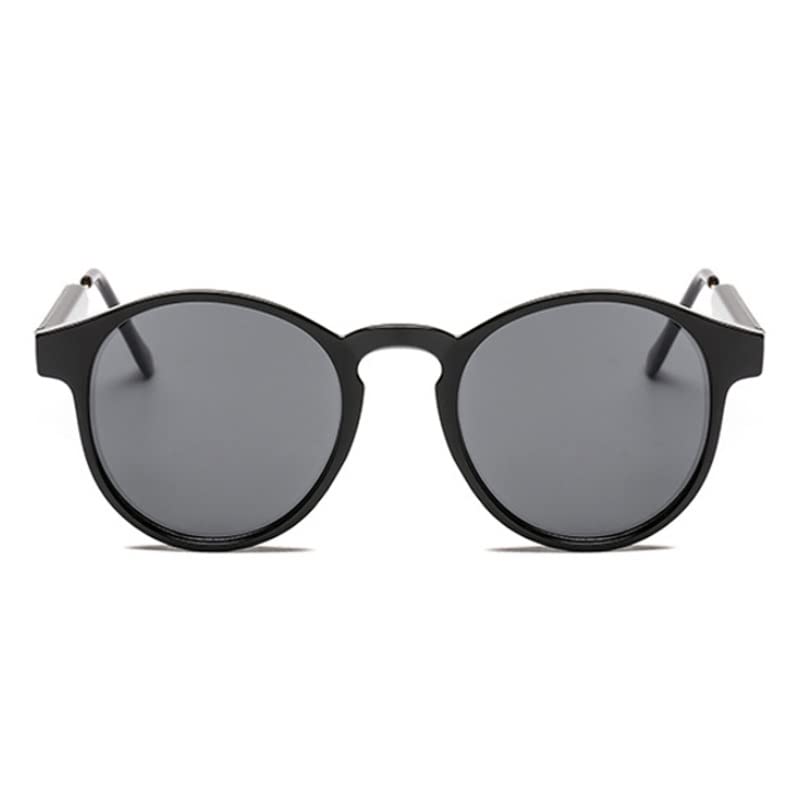 Vintage Round Sunglasses Unisex Transparent Frame Retro UV Protection Eyewear