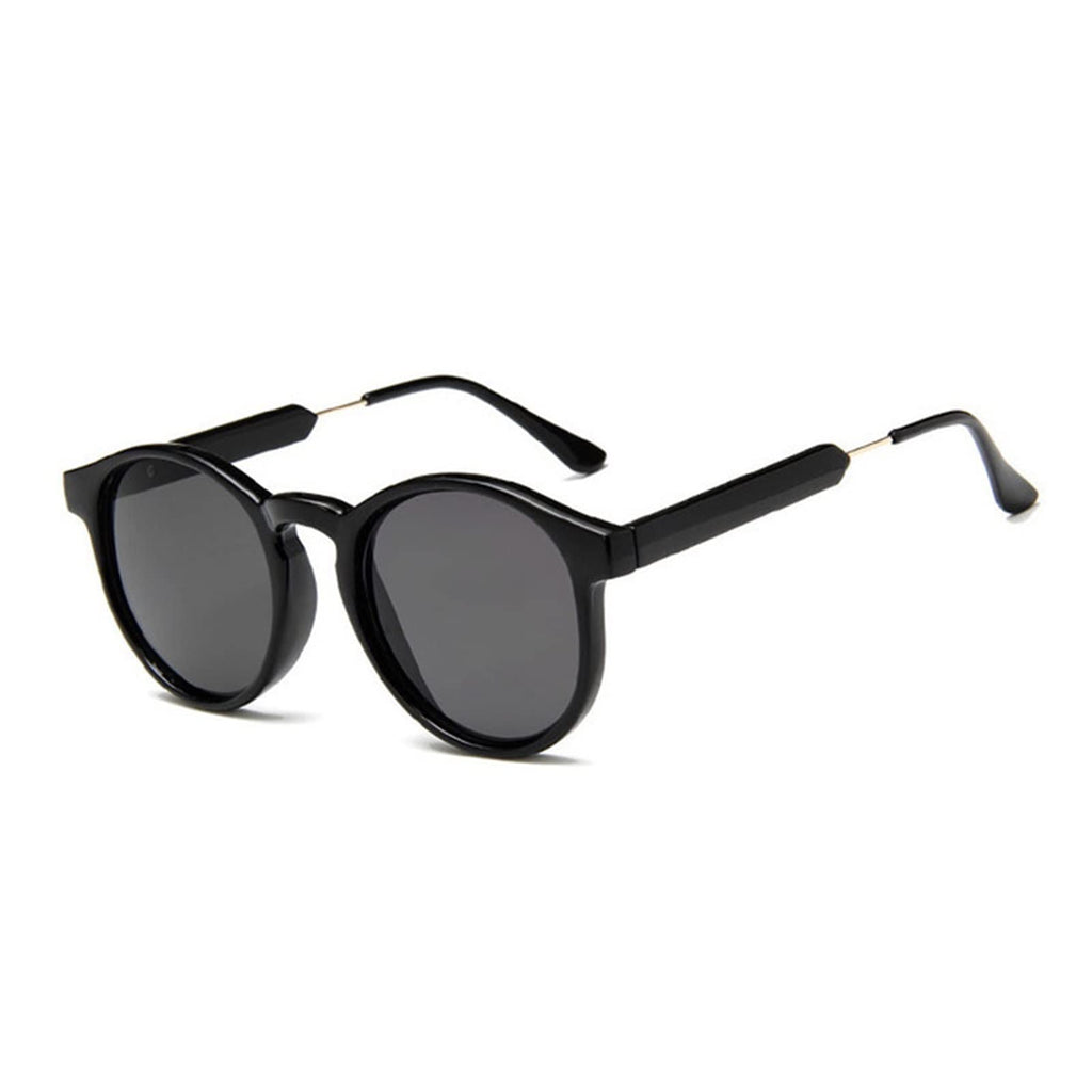 Vintage Round Sunglasses Unisex Transparent Frame Retro UV Protection Eyewear