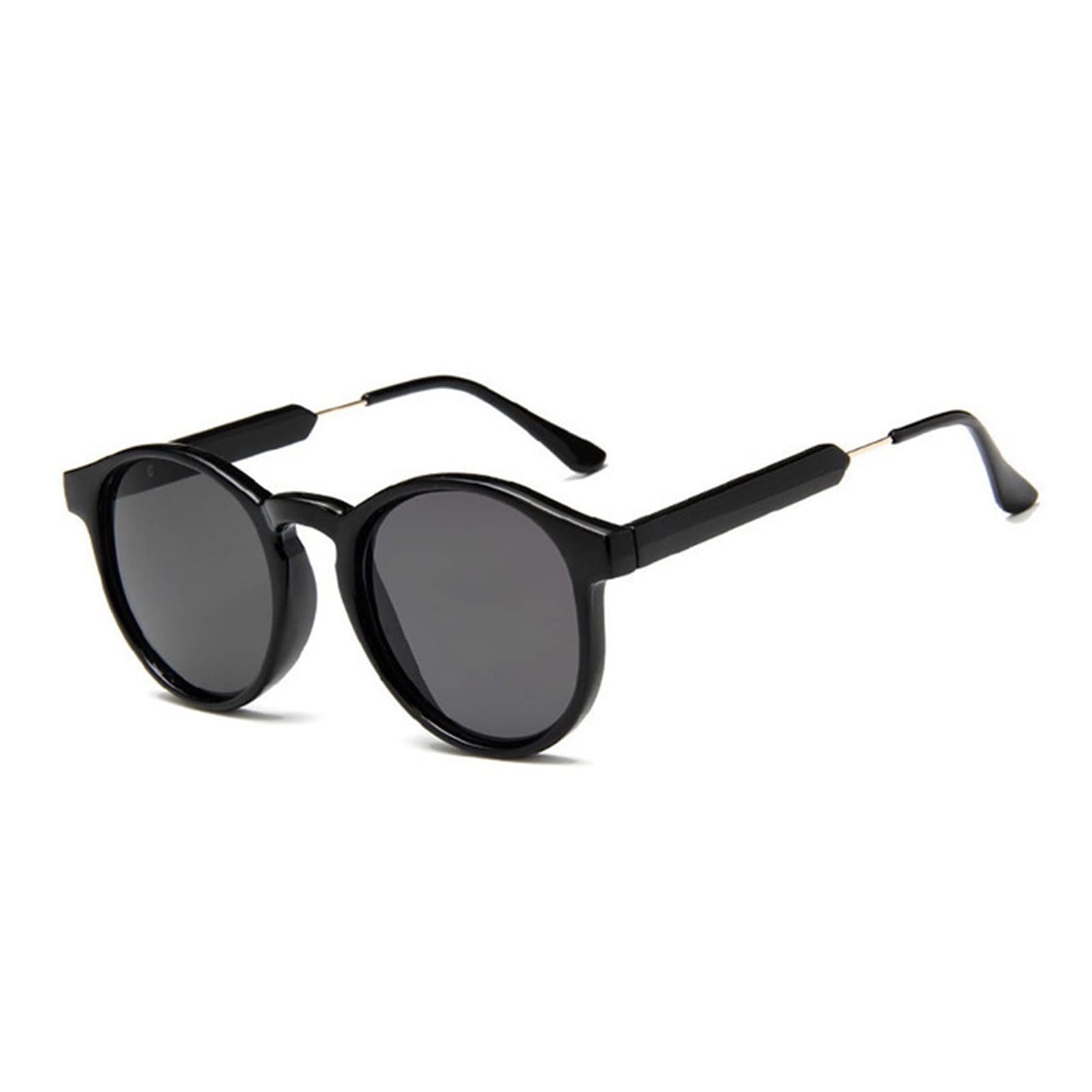 Vintage Round Sunglasses Unisex Transparent Frame Retro UV Protection Eyewear