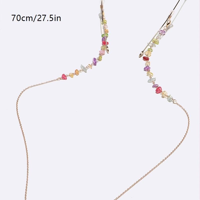 Natural Stone Glasses Chain Handmade Transparent Sunglasses Rope Eyewear Accessory