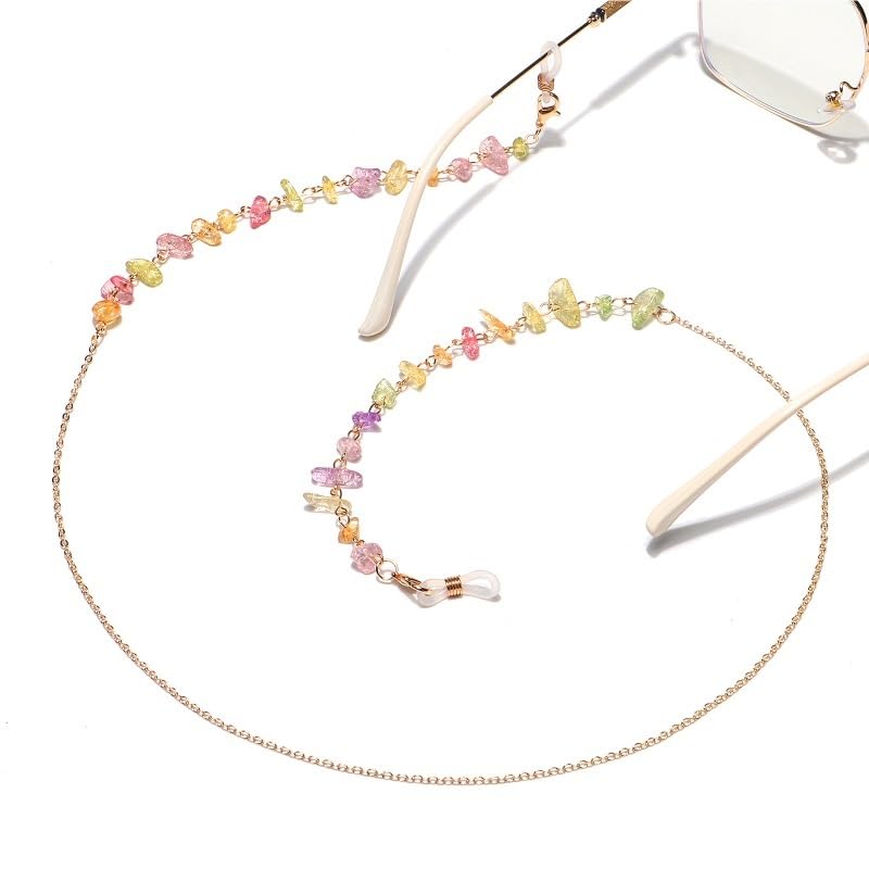 Natural Stone Glasses Chain Handmade Transparent Sunglasses Rope Eyewear Accessory