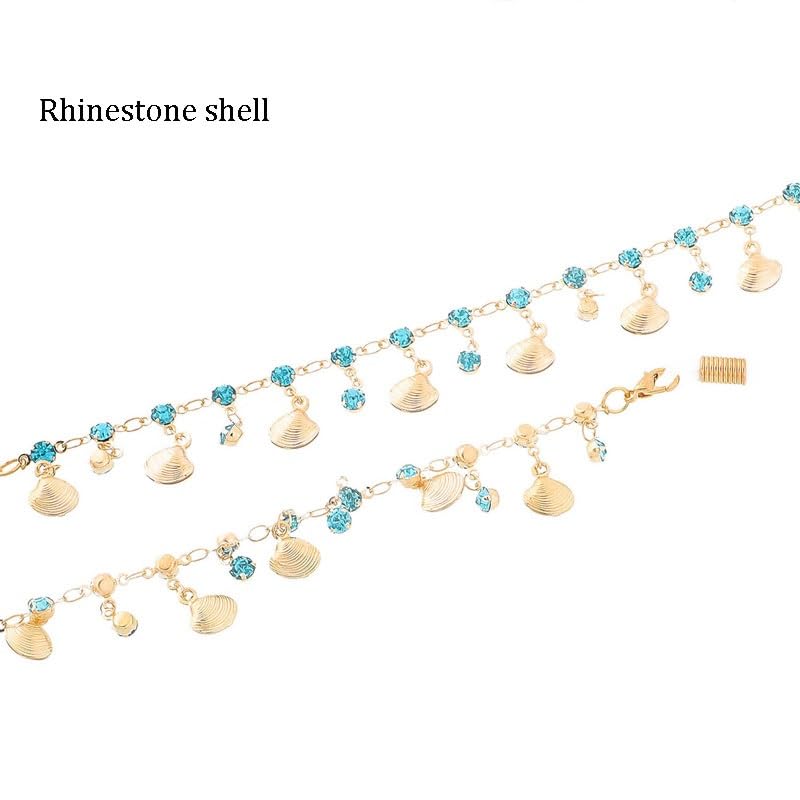 Rhinestone Shell Eyeglass Chain Decorative Reading Glasses Rope Accessory