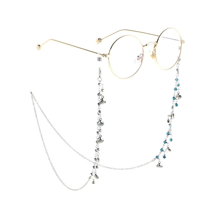 Rhinestone Shell Eyeglass Chain Decorative Reading Glasses Rope Accessory