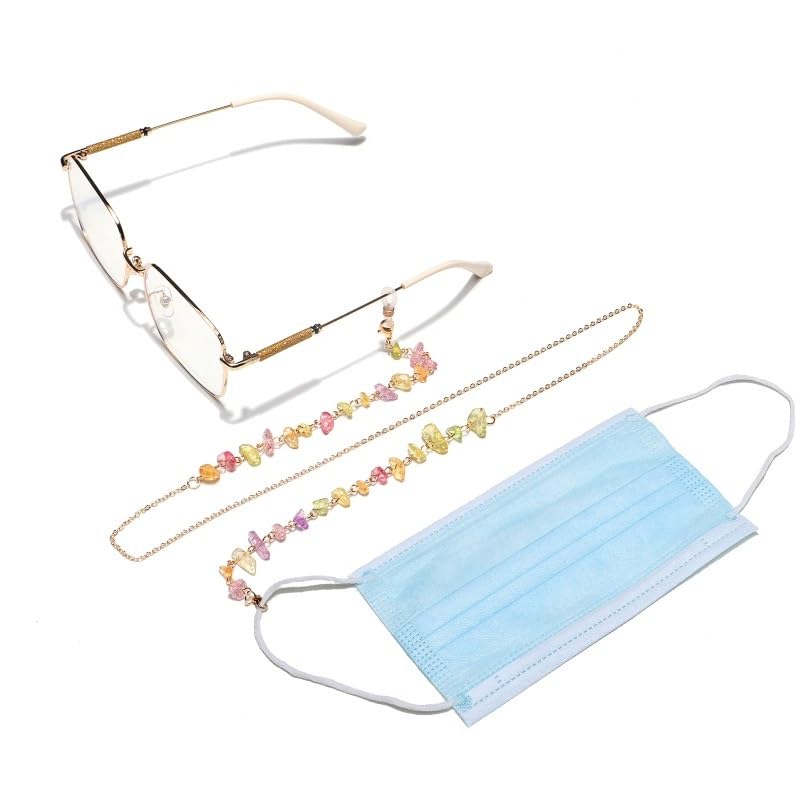 Natural Stone Glasses Chain Handmade Transparent Sunglasses Rope Eyewear Accessory
