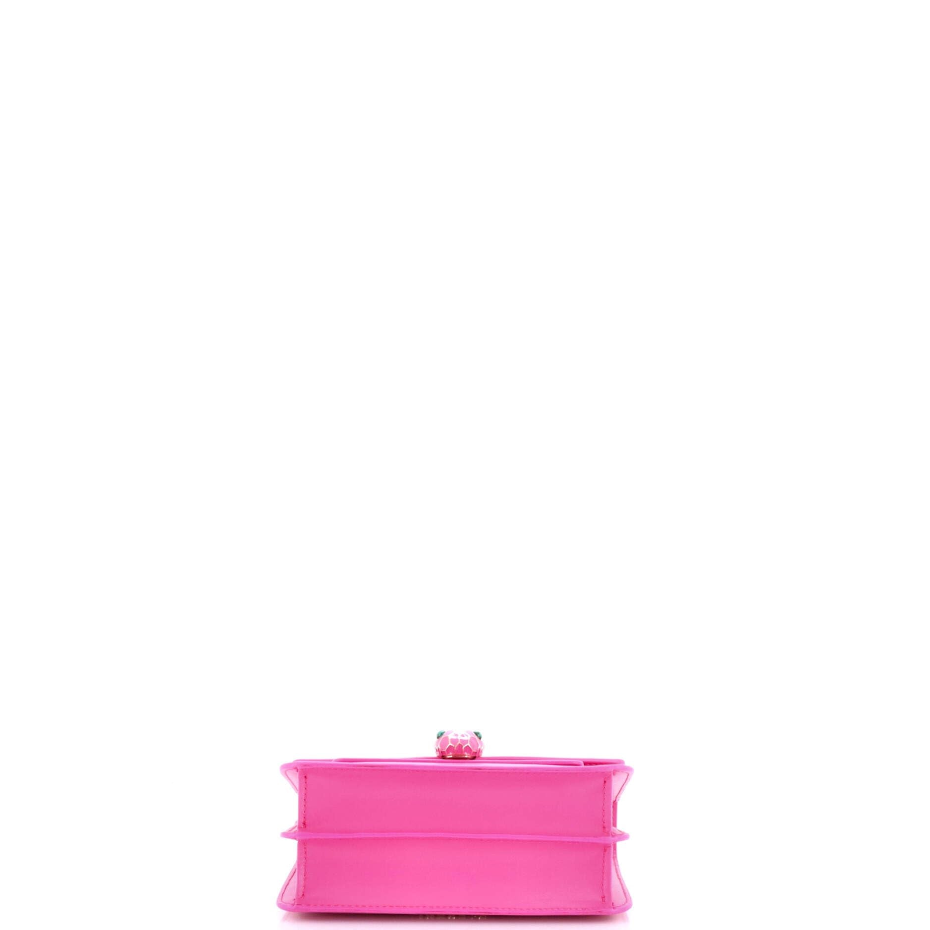 Pre Loved Serpenti Forever Mini Shoulder Bag Pink Leather