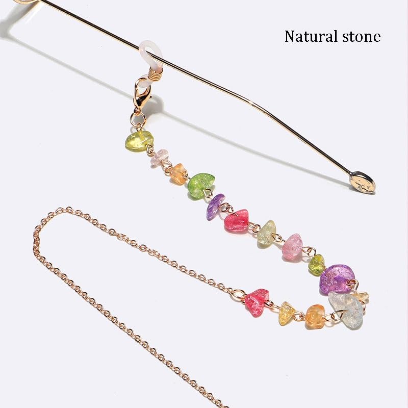 Natural Stone Glasses Chain Handmade Transparent Sunglasses Rope Eyewear Accessory