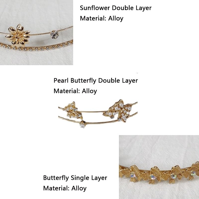 Rhinestone Flower Zircon Hairband Alloy Fashion Headband Hair Accessory