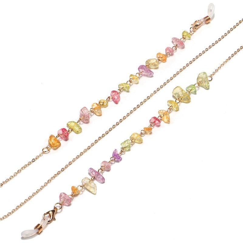Natural Stone Glasses Chain Handmade Transparent Sunglasses Rope Eyewear Accessory