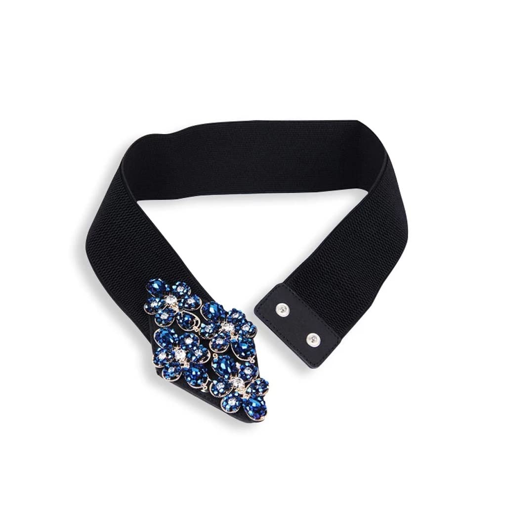 Women Latin Crystal Rhinestone Elastic Dance Waist Belt