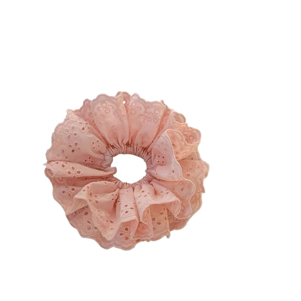Lace Jacquard Scrunchies Elastic Ponytail Hair Ties Women