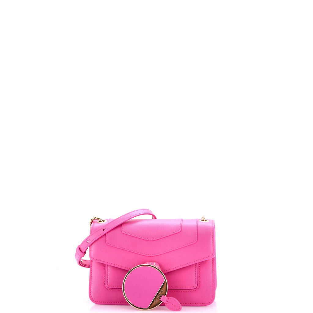 Pre Loved Serpenti Forever Mini Shoulder Bag Pink Leather