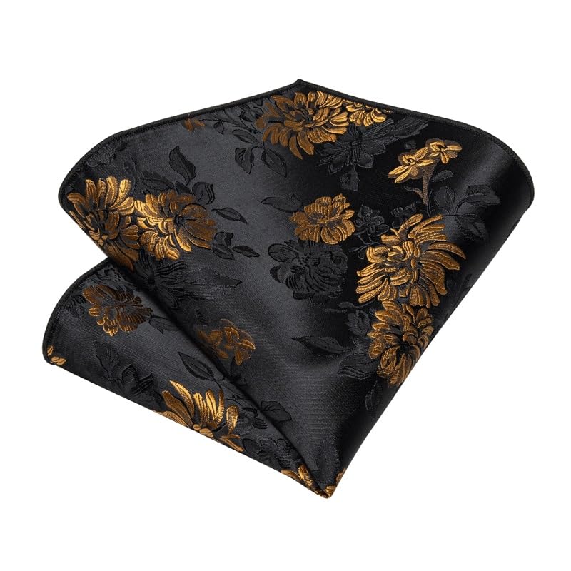 Men Silk Bow Tie Set with Necktie Pocket Square Cufflinks