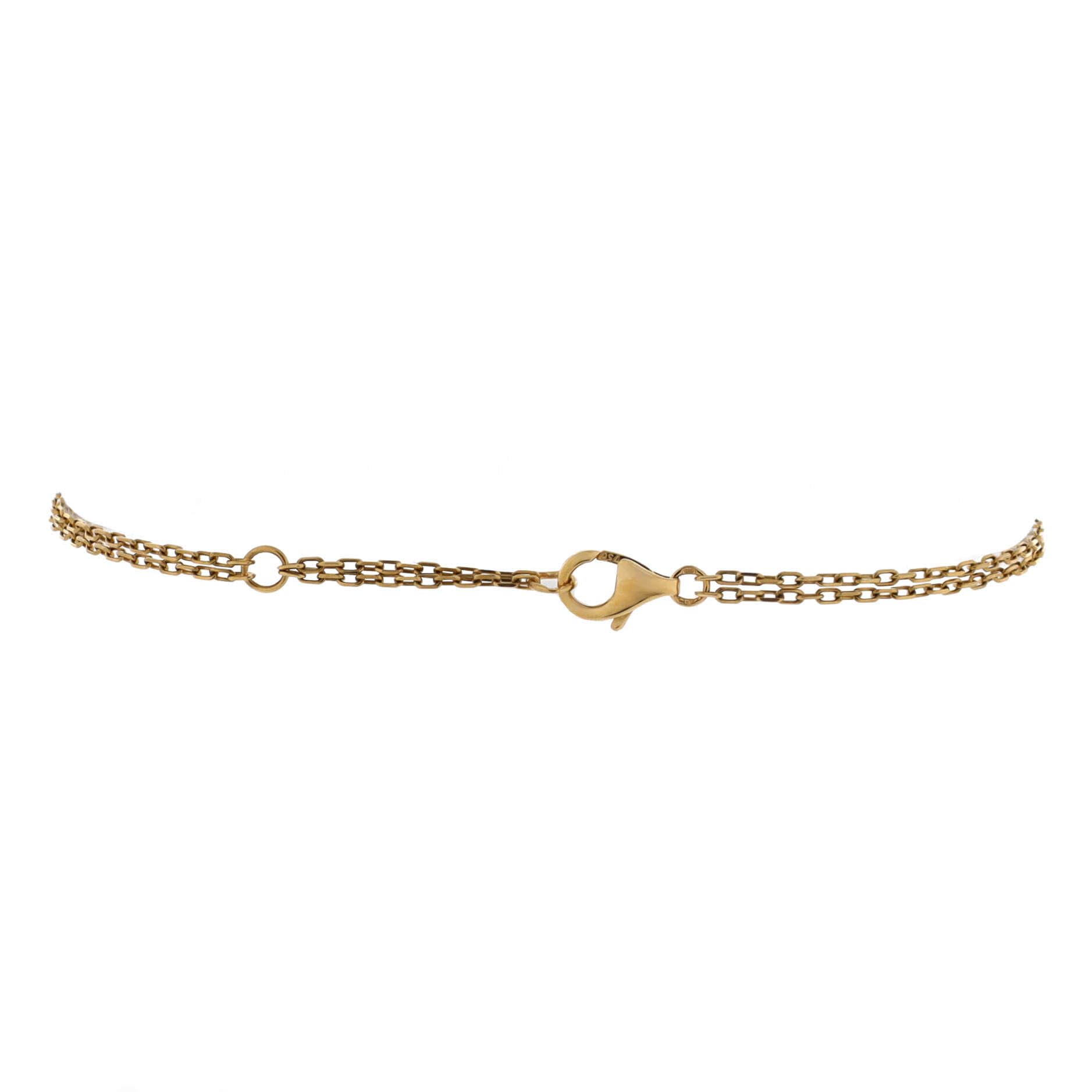 18K Yellow Gold Diamond Love Bracelet Classic Two Diamond