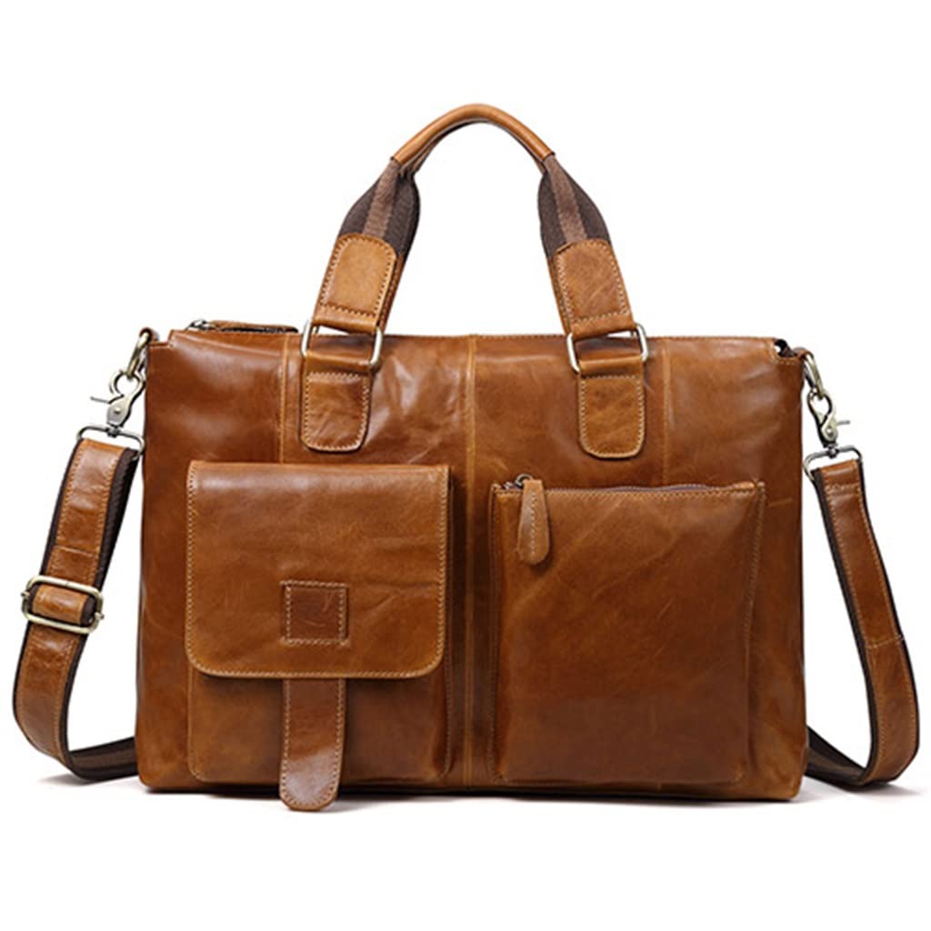 Vintage Mens Laptop Briefcase Office Shoulder Tote Crossbody Messenger