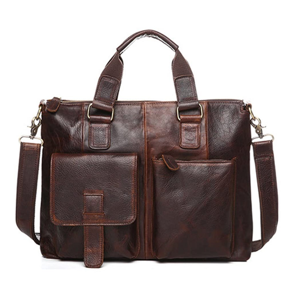 Vintage Mens Laptop Briefcase Office Shoulder Tote Crossbody Messenger