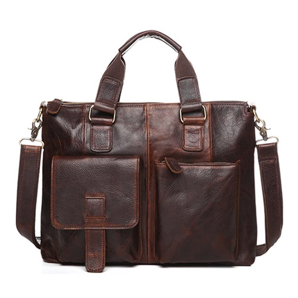 Vintage Mens Laptop Briefcase Office Shoulder Tote Crossbody Messenger