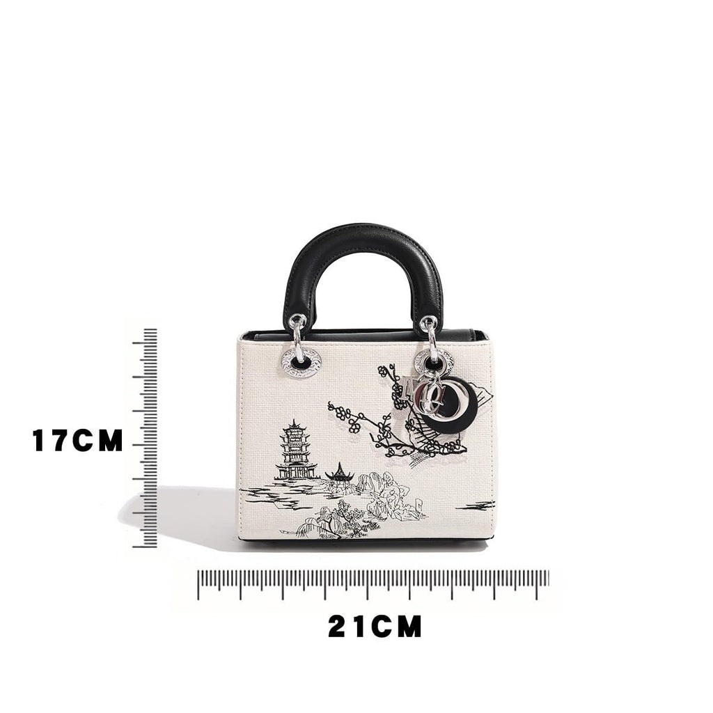 Chinese Style Womens Shoulder Bag Elegant Textured Designer Handbag