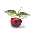 Red Cherry Enamel Brooch Transparent Fashion Jewelry Pin Women