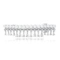 14K Gold Crystal Barrette Flower Pearl Hair Clip Tassel Accessory