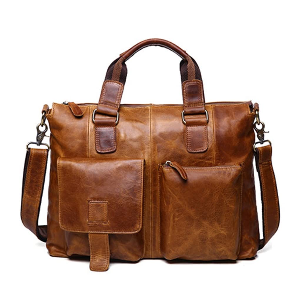 Vintage Mens Laptop Briefcase Office Shoulder Tote Crossbody Messenger