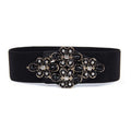 Women Latin Crystal Rhinestone Elastic Dance Waist Belt