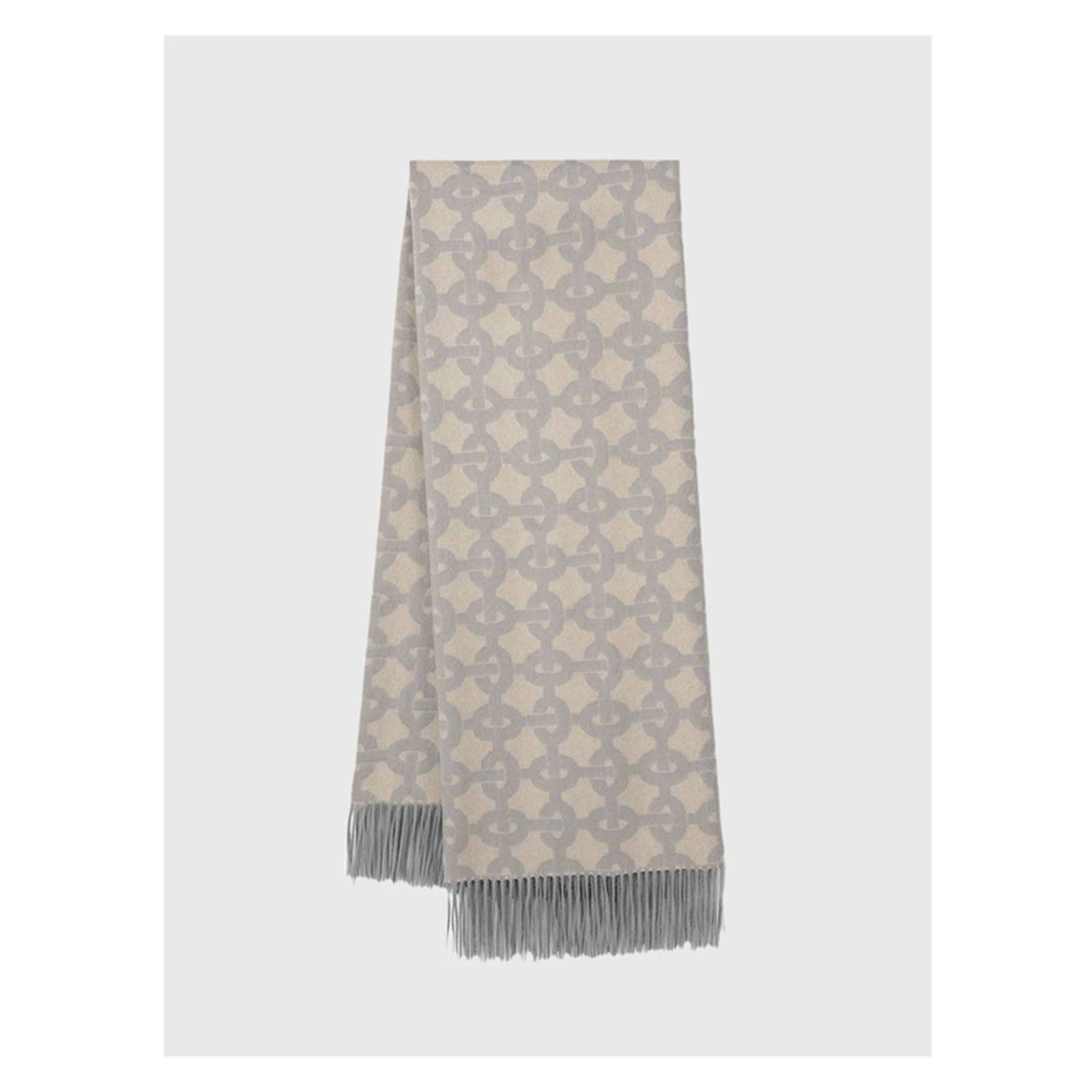 Thick Jacquard Reversible Cashmere Shawl Scarf