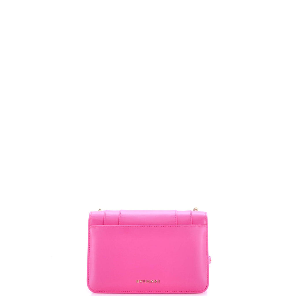 Pre Loved Serpenti Forever Mini Shoulder Bag Pink Leather