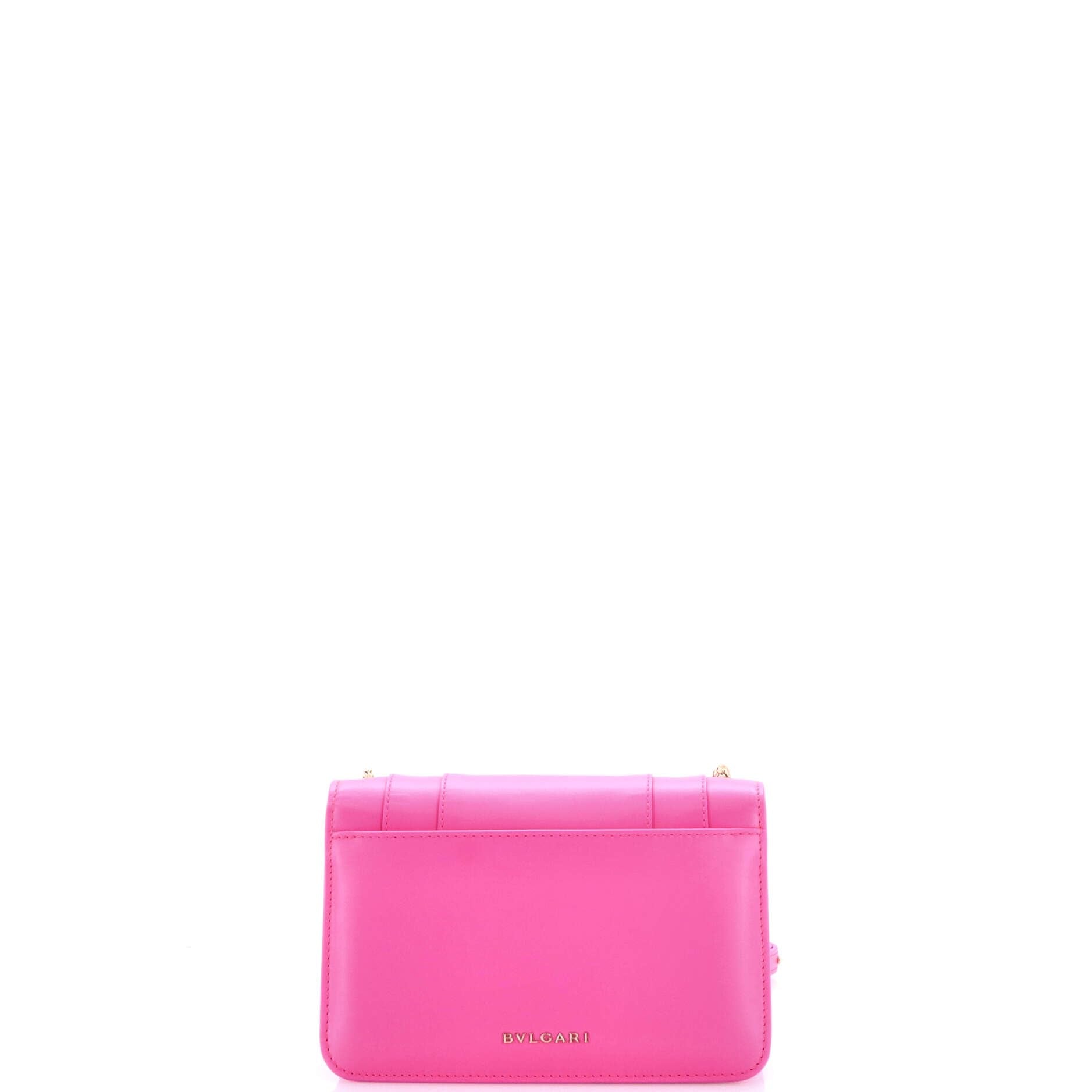 Pre Loved Serpenti Forever Mini Shoulder Bag Pink Leather