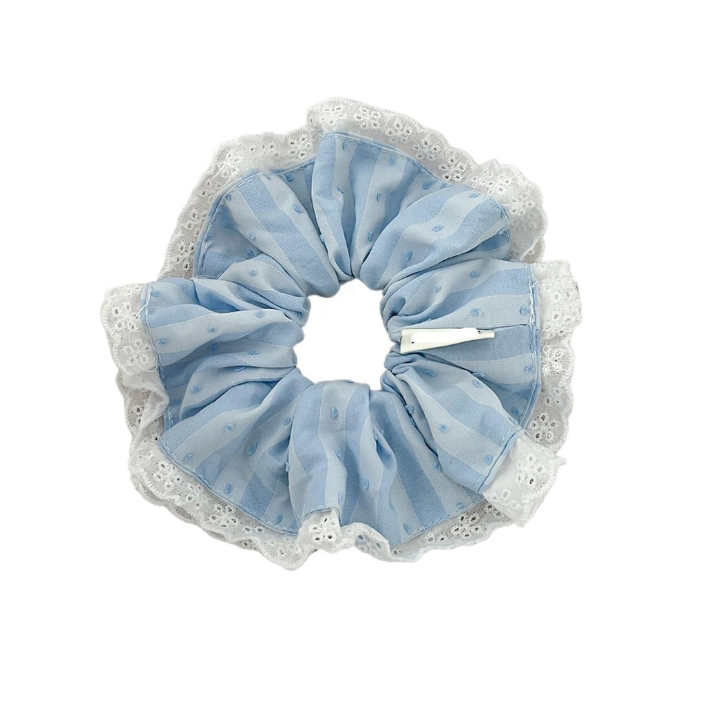 Lace Jacquard Scrunchies Elastic Ponytail Hair Ties Women