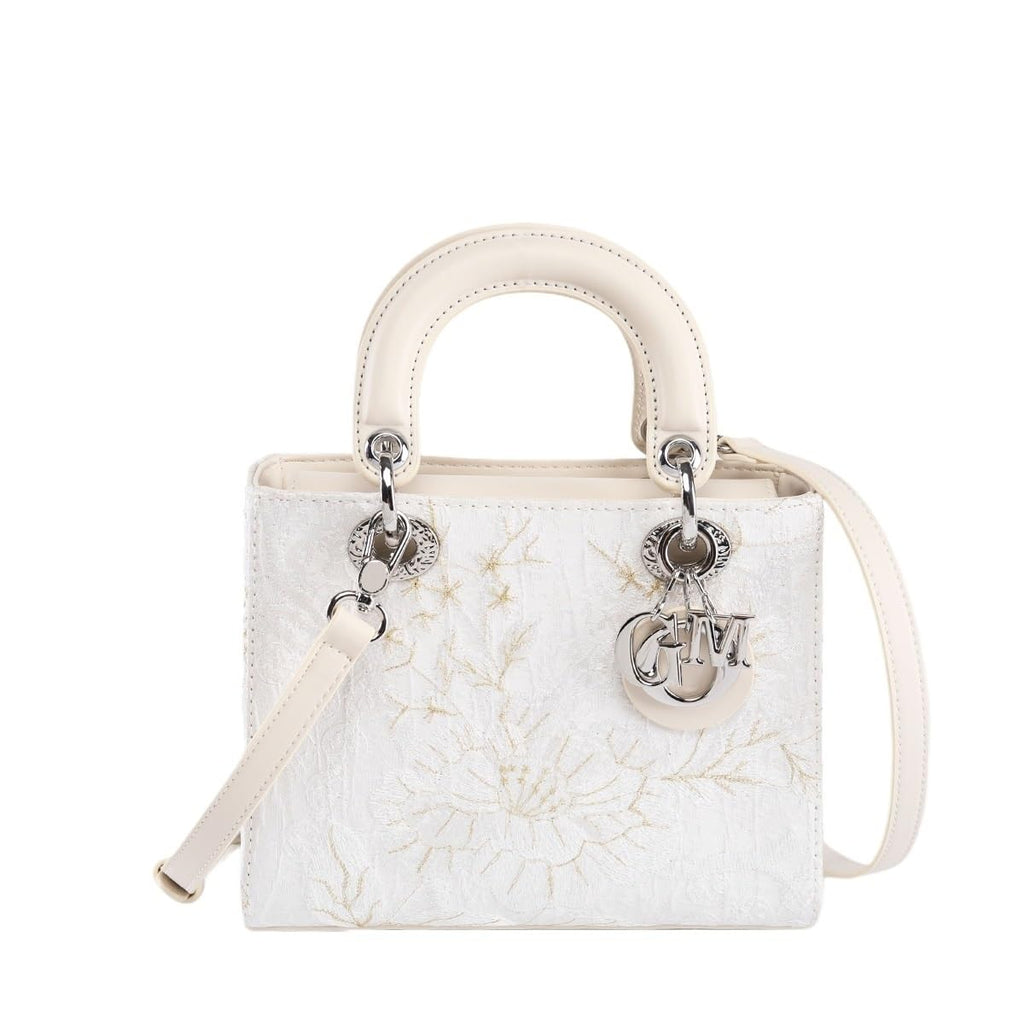 Chinese Style Womens Shoulder Bag Elegant Textured Designer Handbag