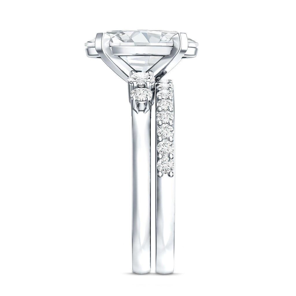 3 Carat Oval Lab Diamond Bridal Set E VS1 IGI