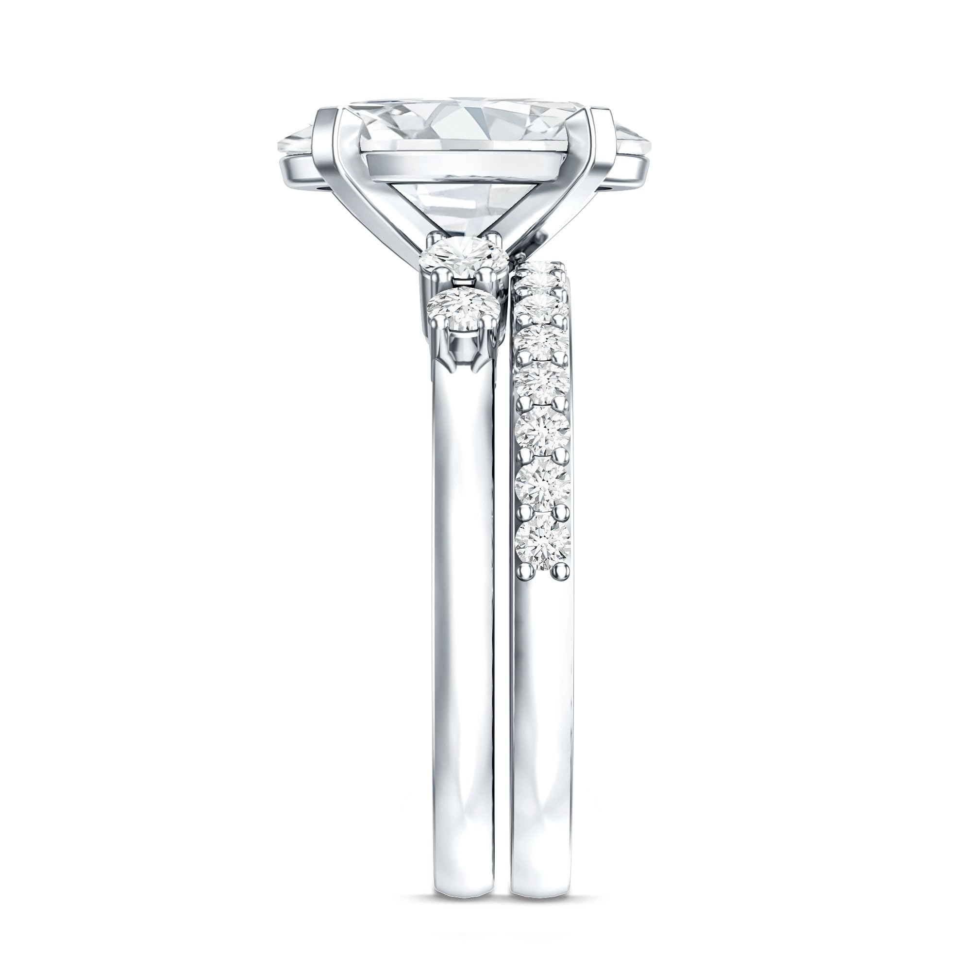 3 Carat Oval Lab Diamond Bridal Set E VS1 IGI