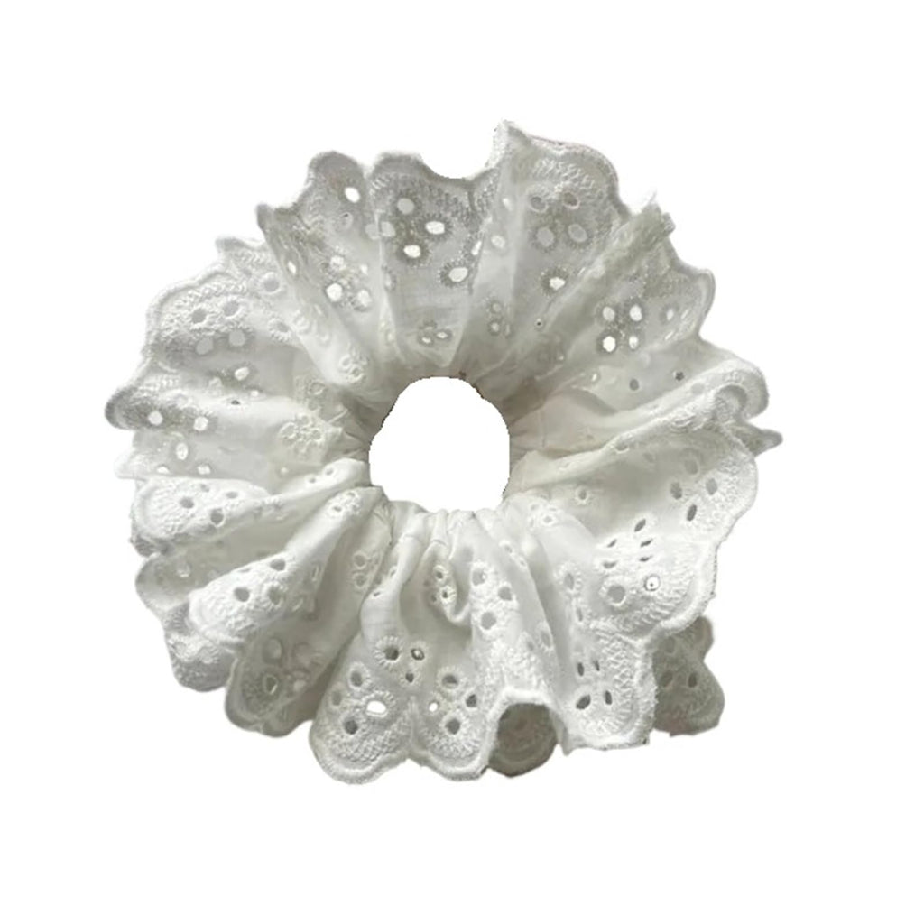 Lace Jacquard Scrunchies Elastic Ponytail Hair Ties Women