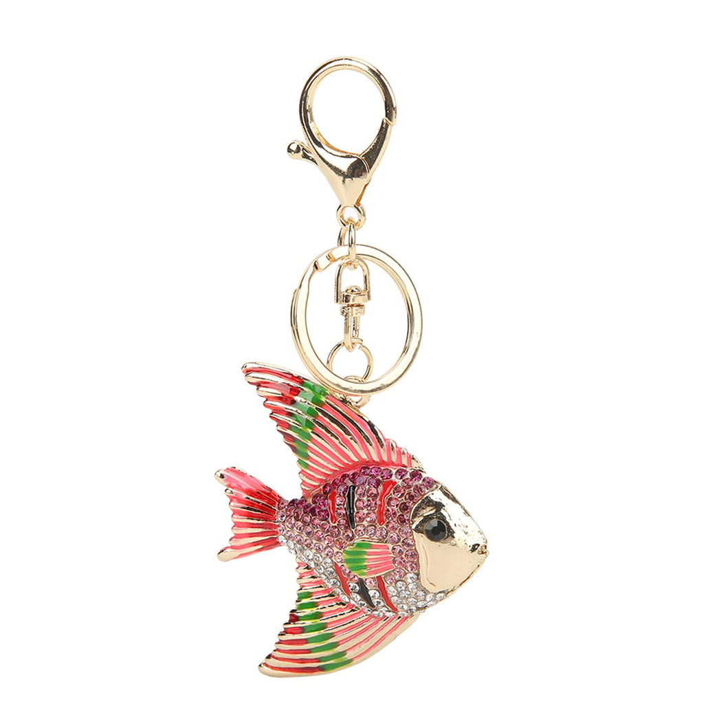Rhinestone Tropical Fish Keychain Charm Backpack Bag Accessory