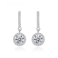 14K Gold 1ct VVS1 D Color Lab Diamond Drop Earrings