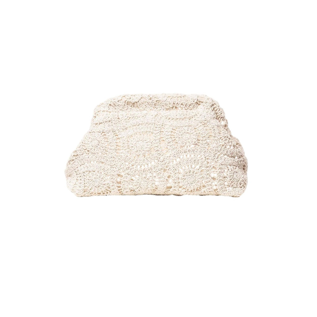 Bohemian Woven Clutch Bag Hollow Straw Purse Clip Closure Beach Casual