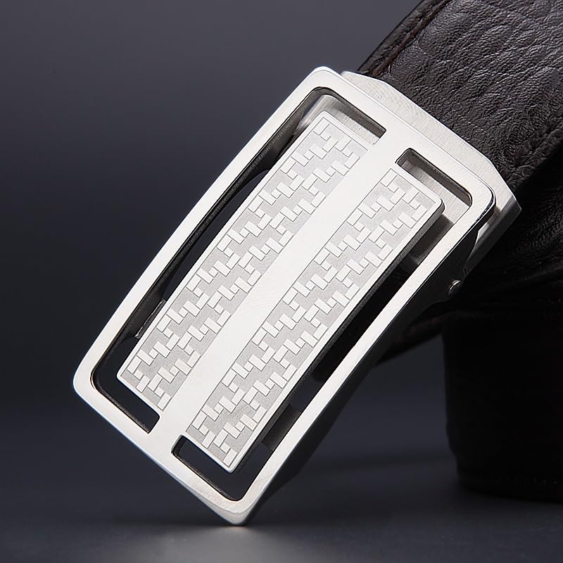 Men Stainless Steel Automatic Buckle Adjustable Casual Belt