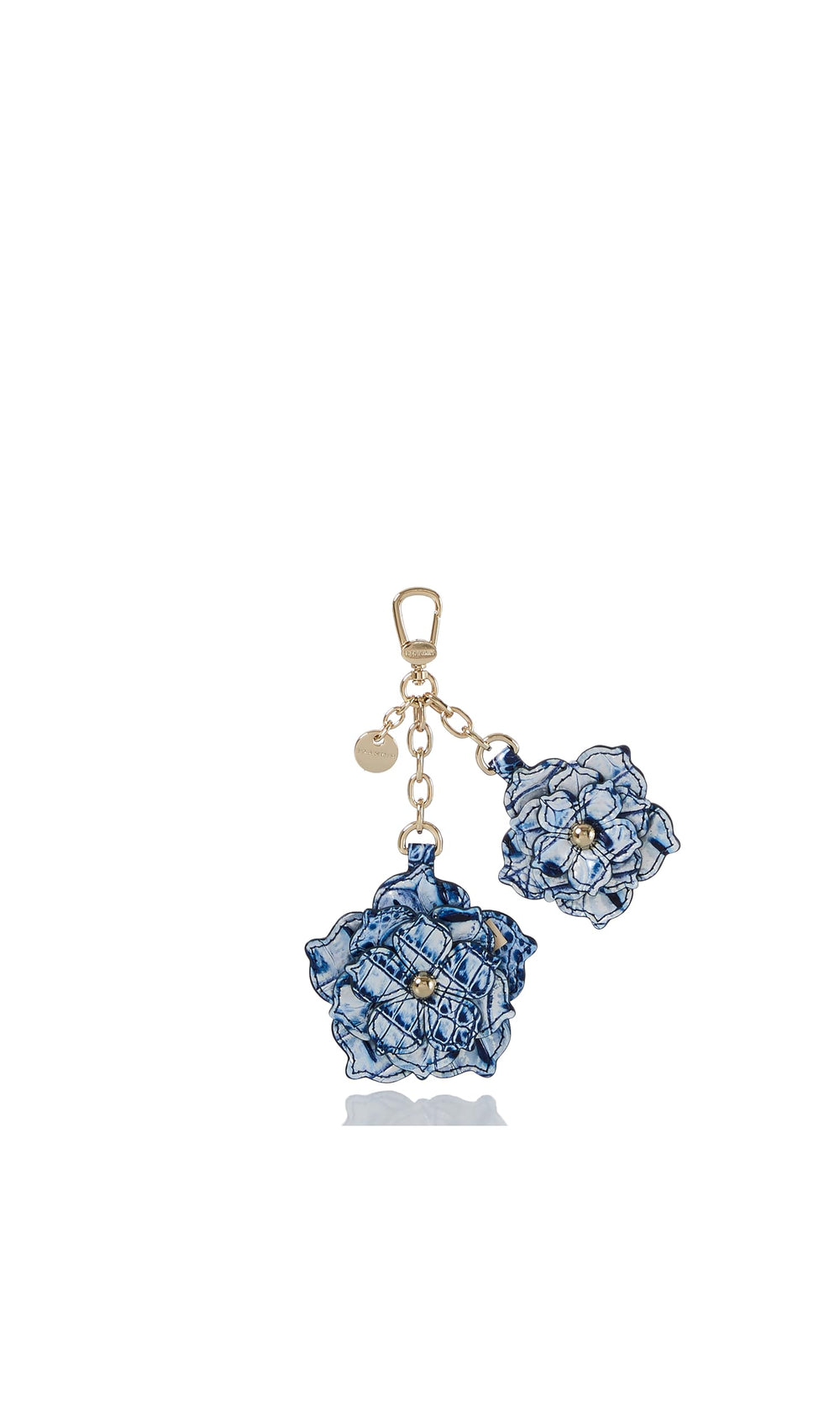 Floral Duo Bag Charm Keychain Decorative Bag Accessory