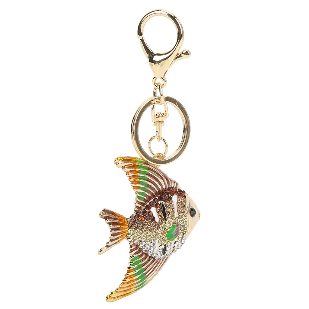 Rhinestone Tropical Fish Keychain Charm Backpack Bag Accessory