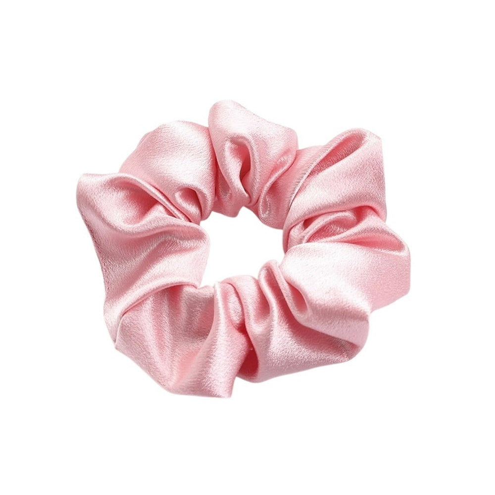 Solid Satin Scrunchies Silk Hair Bands Ponytail Holders Women