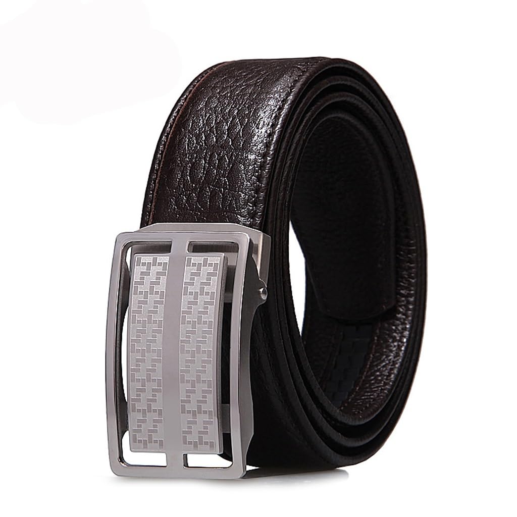 Men Stainless Steel Automatic Buckle Adjustable Casual Belt