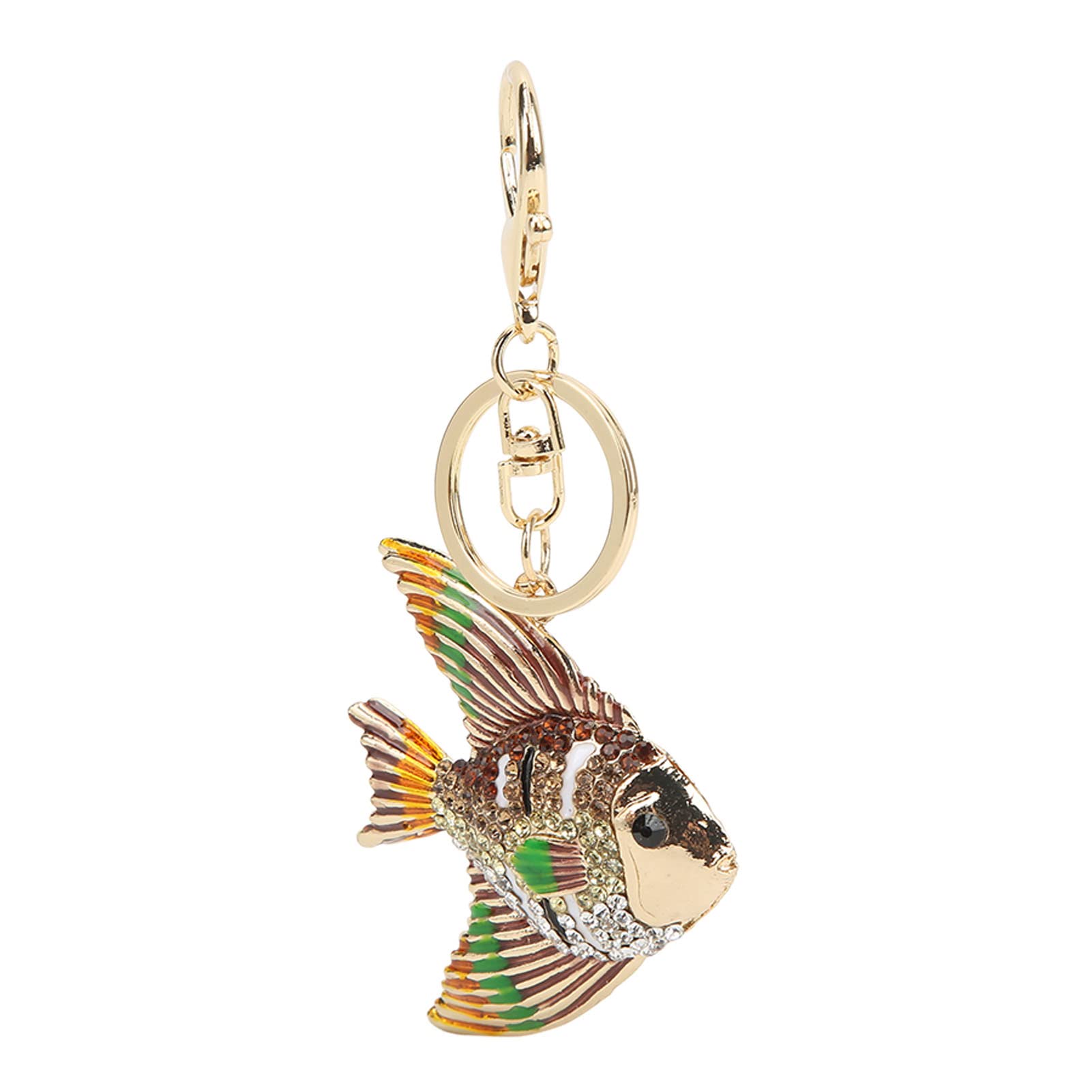 Rhinestone Tropical Fish Keychain Charm Backpack Bag Accessory