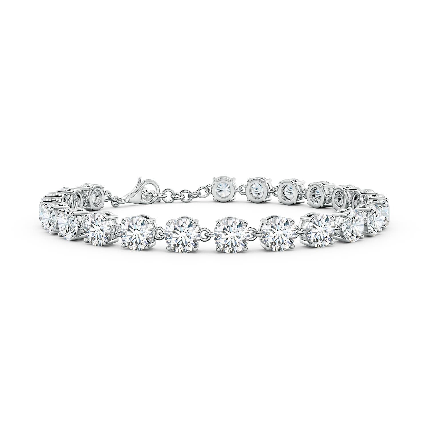 14K Gold Oval Lab Diamond Ruby Tennis Link Bracelet 7 Inch