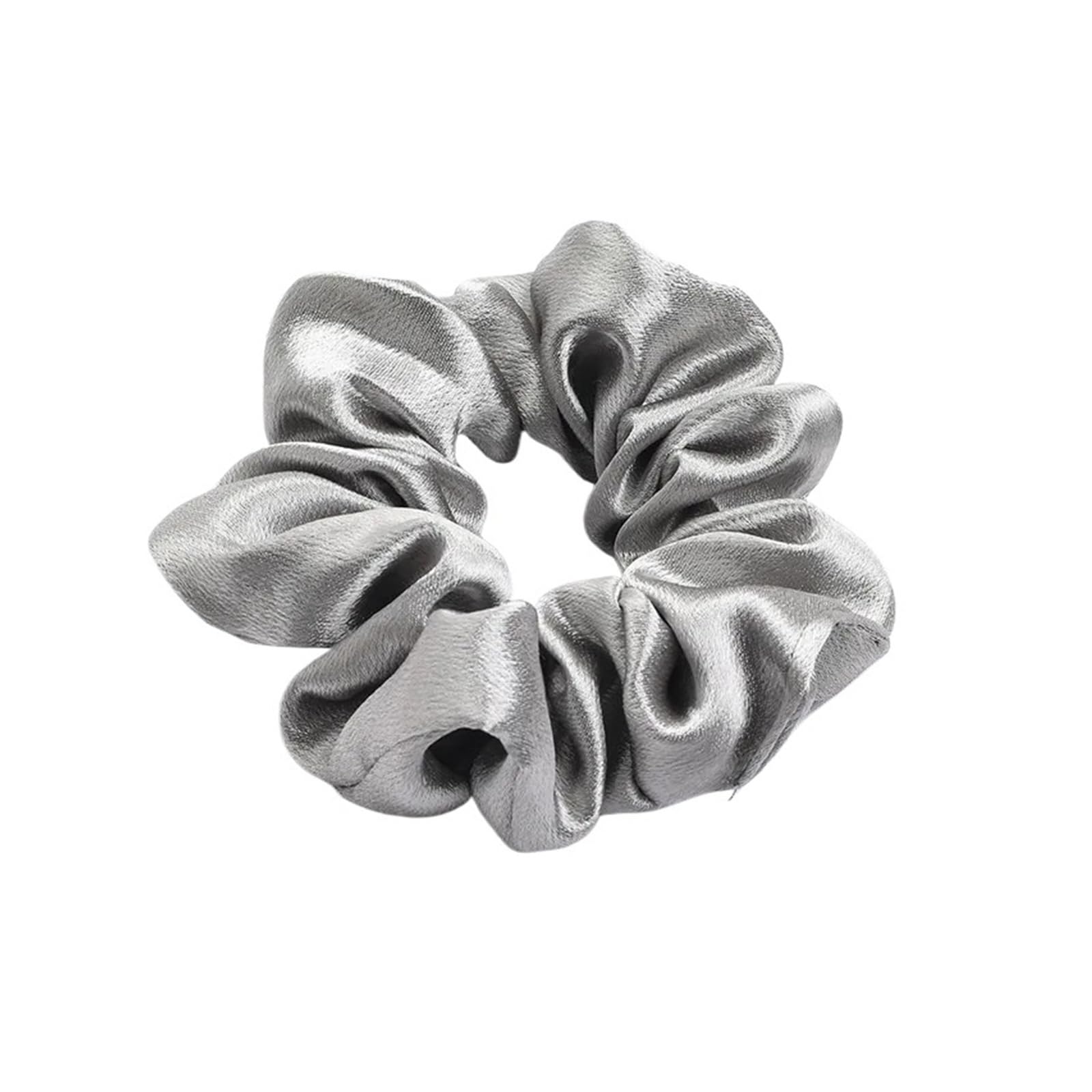 Solid Satin Scrunchies Silk Hair Bands Ponytail Holders Women