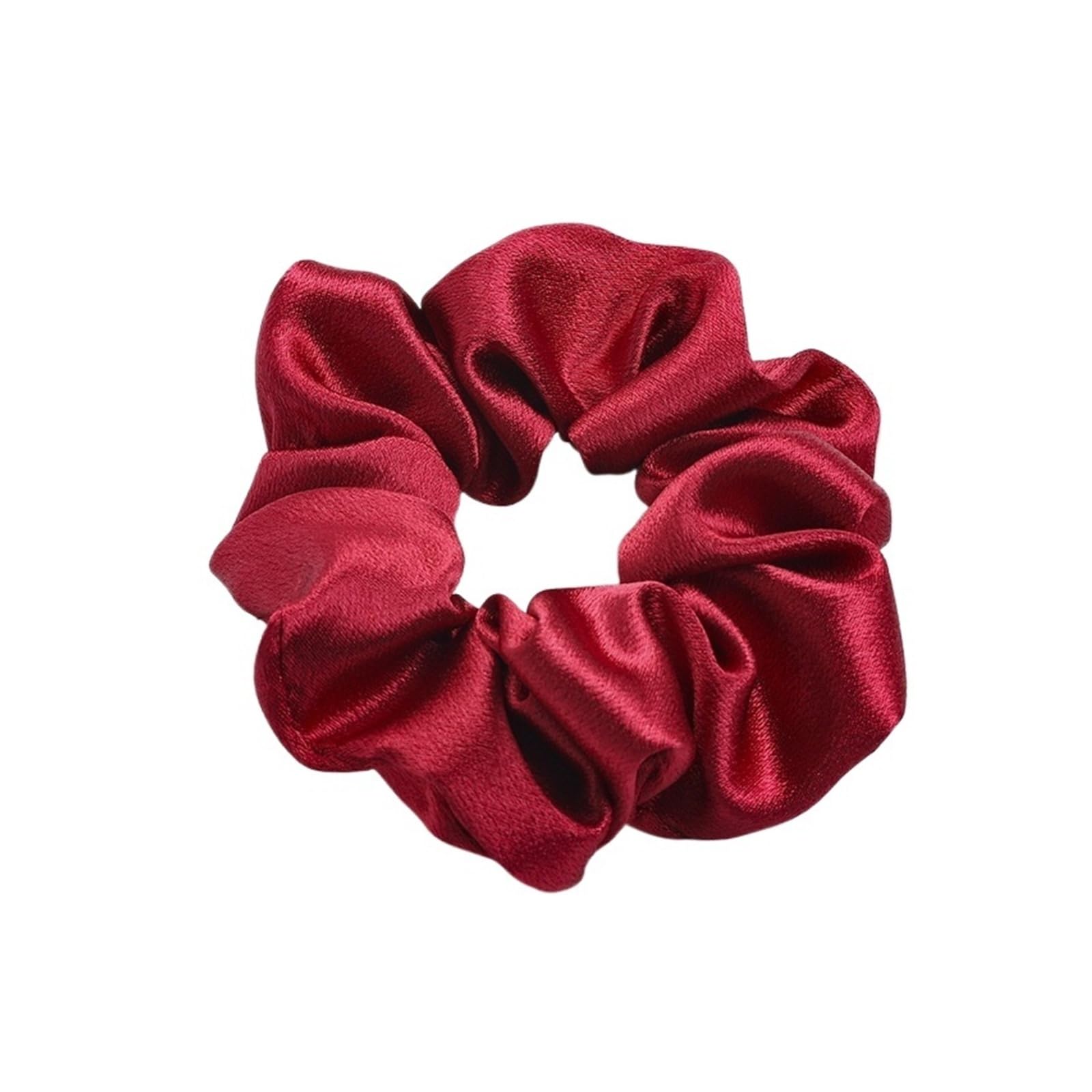 Solid Satin Scrunchies Silk Hair Bands Ponytail Holders Women