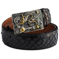 Men Handmade Leather Copper Buckle Vintage Casual Belt