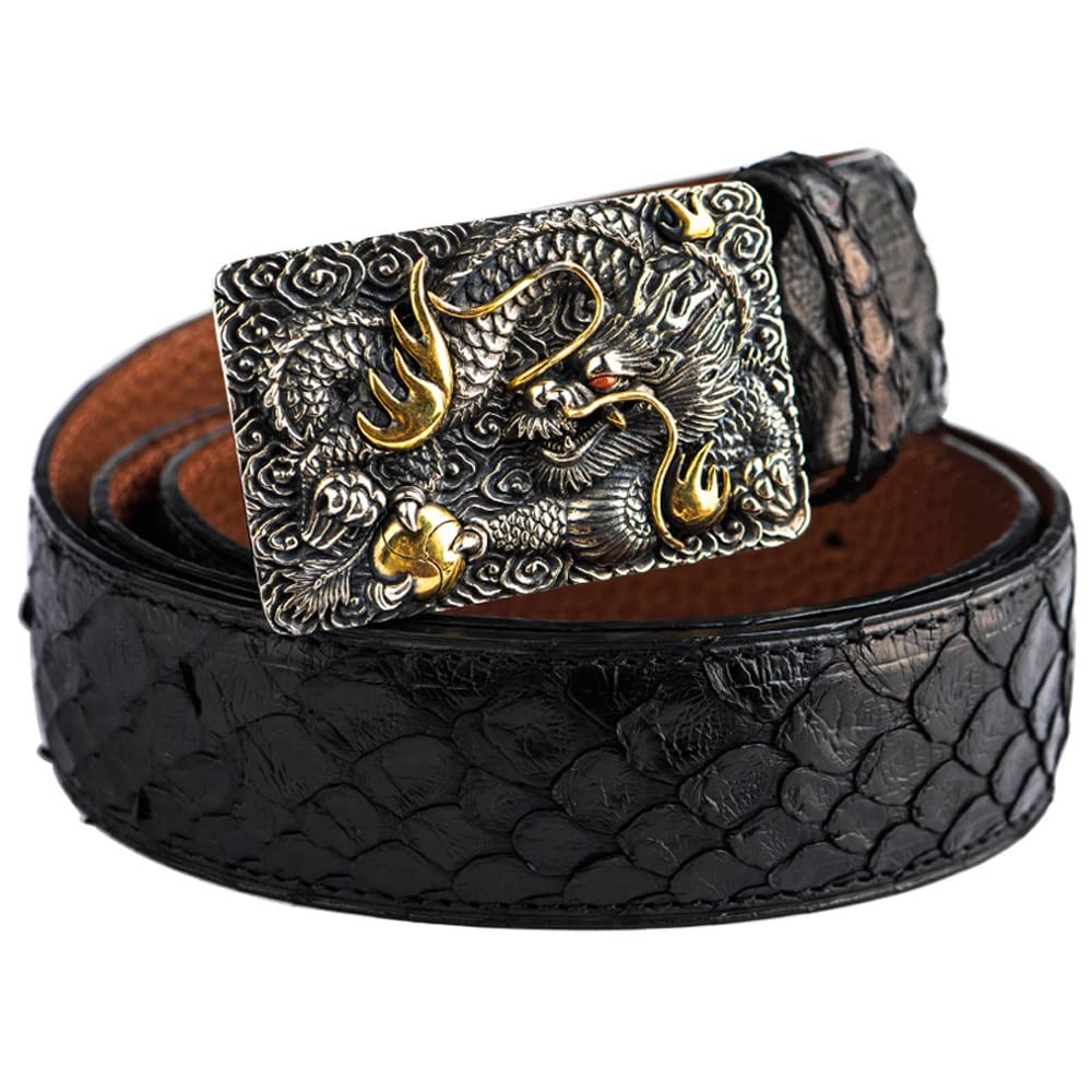 Men Handmade Leather Copper Buckle Vintage Casual Belt