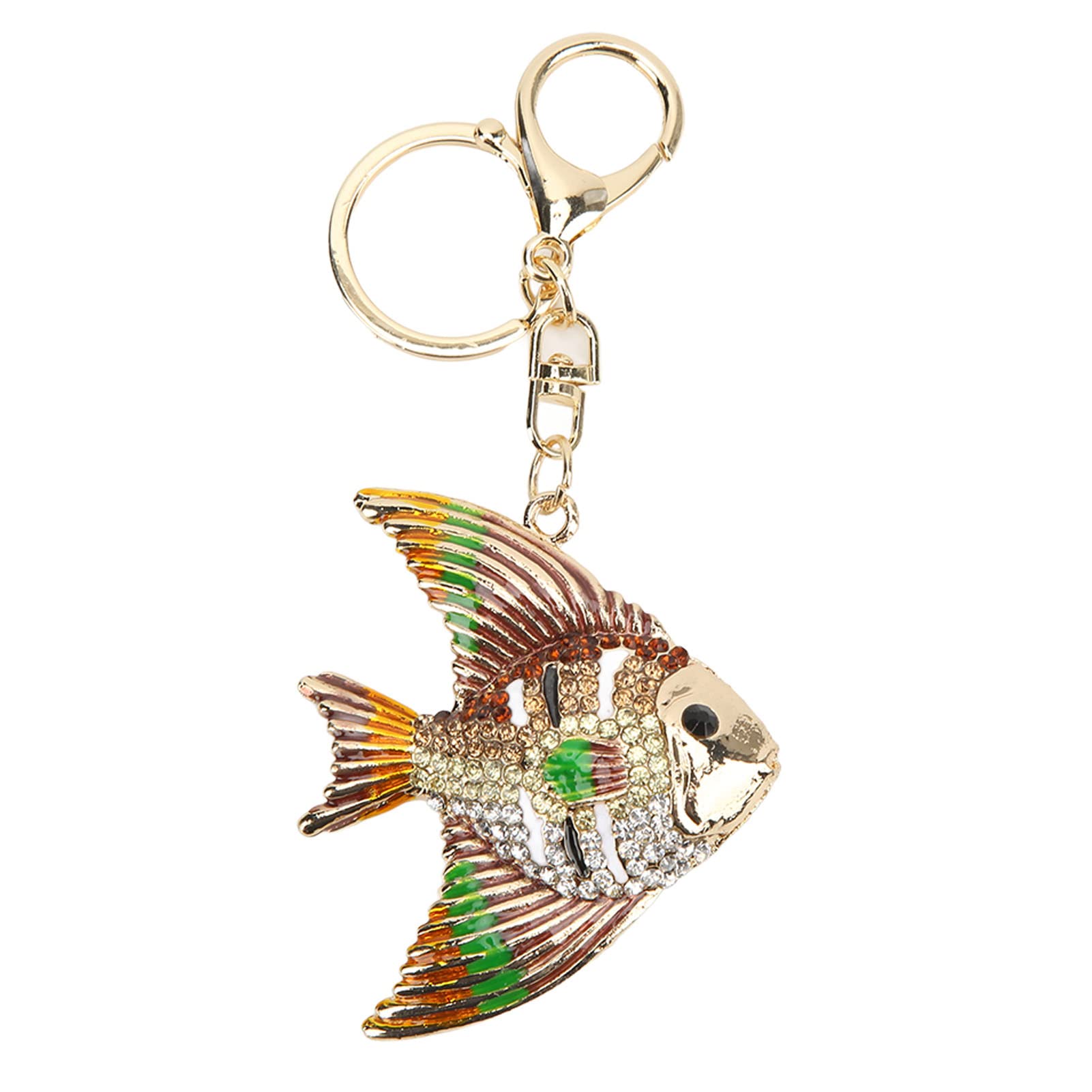 Rhinestone Tropical Fish Keychain Charm Backpack Bag Accessory