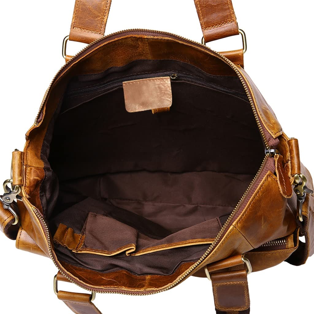 Vintage Mens Laptop Briefcase Office Shoulder Tote Crossbody Messenger