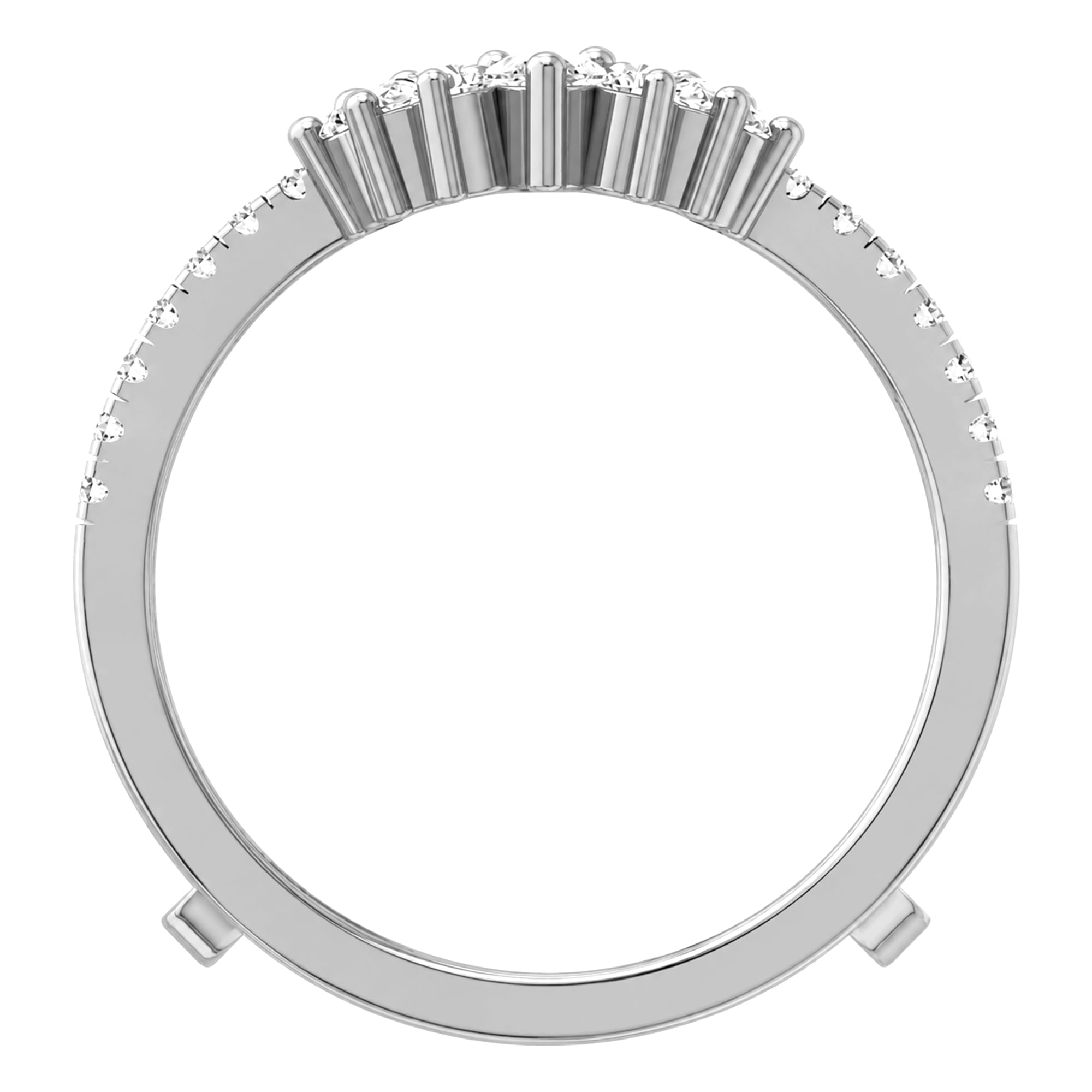 Lab Grown Diamond Enhancer Wedding Band 3/4 Carat DF VS1 Gold Silver